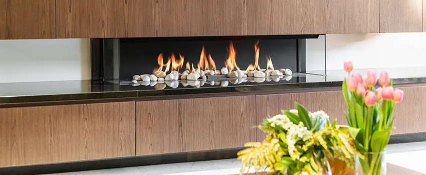 Double-height Fireplace Design Refurbishment in Auburn, Maine